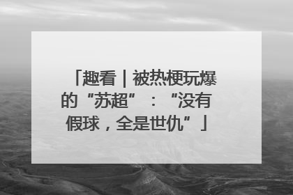 趣看｜被热梗玩爆的“苏超”：“没有假球，全是世仇”