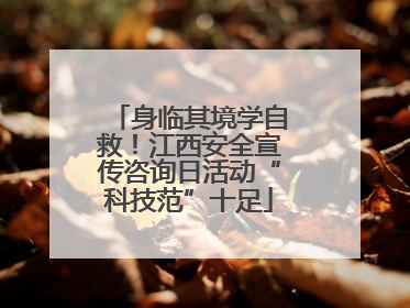 身临其境学自救！江西安全宣传咨询日活动“科技范”十足