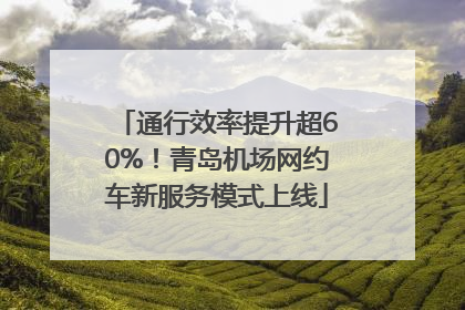 通行效率提升超60%！青岛机场网约车新服务模式上线