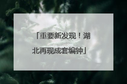 重要新发现！湖北再现成套编钟