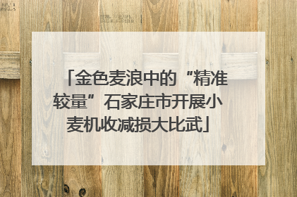 金色麦浪中的“精准较量”石家庄市开展小麦机收减损大比武