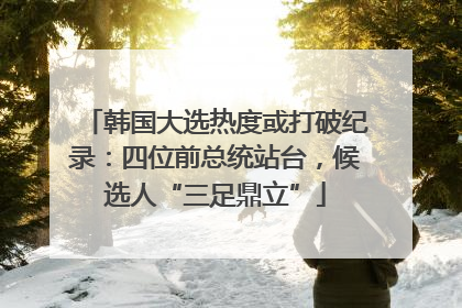 韩国大选热度或打破纪录：四位前总统站台，候选人“三足鼎立”