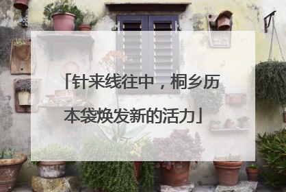 针来线往中，桐乡历本袋焕发新的活力