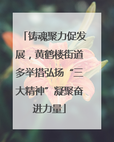 铸魂聚力促发展，黄鹤楼街道多举措弘扬“三大精神”凝聚奋进力量