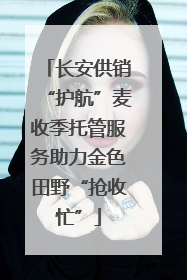 长安供销“护航”麦收季托管服务助力金色田野“抢收忙”