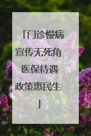 门诊慢病宣传无死角 医保待遇政策惠民生