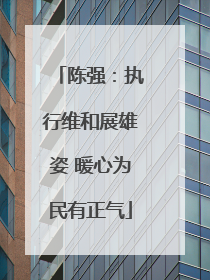 陈强：执行维和展雄姿 暖心为民有正气