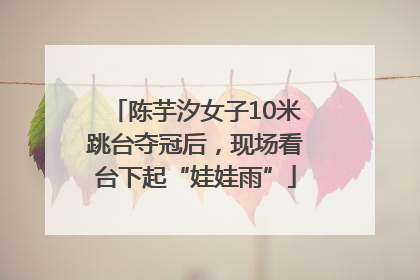 陈芋汐女子10米跳台夺冠后，现场看台下起“娃娃雨”