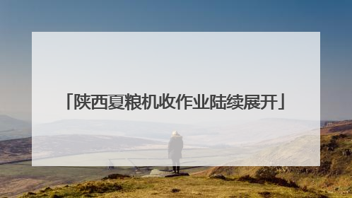 陕西夏粮机收作业陆续展开