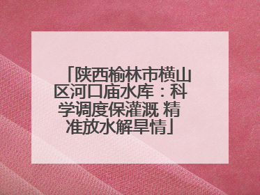 陕西榆林市横山区河口庙水库：科学调度保灌溉 精准放水解旱情