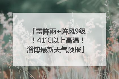 雷阵雨+阵风9级！41℃以上高温！淄博最新天气预报