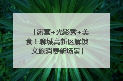 露营+光影秀+美食！聊城高新区解锁文旅消费新场景