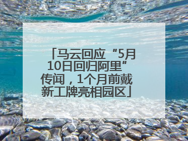 马云回应“5月10日回归阿里”传闻，1个月前戴新工牌亮相园区
