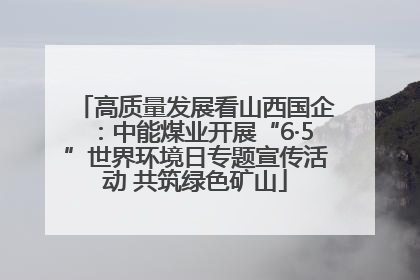 高质量发展看山西国企：中能煤业开展“6·5”世界环境日专题宣传活动 共筑绿色矿山