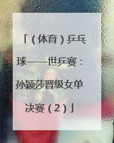 （体育）乒乓球——世乒赛：孙颖莎晋级女单决赛（2）