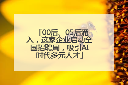 00后、05后涌入，这家企业启动全国招聘周，吸引AI时代多元人才