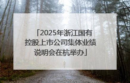 2025年浙江国有控股上市公司集体业绩说明会在杭举办