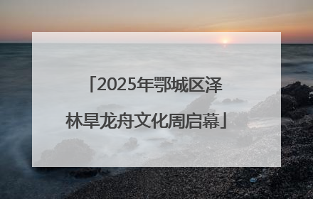 2025年鄂城区泽林旱龙舟文化周启幕