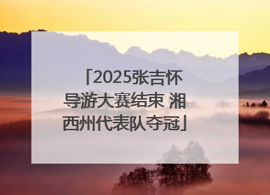 2025张吉怀导游大赛结束 湘西州代表队夺冠