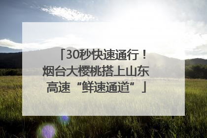 30秒快速通行！烟台大樱桃搭上山东高速“鲜速通道”