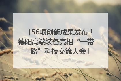 56项创新成果发布！德阳高端装备亮相“一带一路”科技交流大会