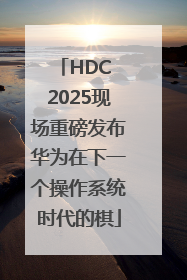 HDC 2025现场重磅发布华为在下一个操作系统时代的棋