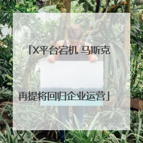 X平台宕机 马斯克再提将回归企业运营